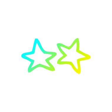 soğuk degrade çizgi çizim karikatür yıldız