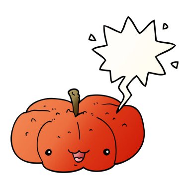 karikatür kabak ve konuşma balcı pürüzsüz degrade tarzında