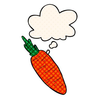 çizgi film havuç ve çizgi roman tarzında düşünce balonu