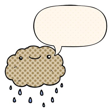 çizgi roman tarzında karikatür bulut ve konuşma balonu