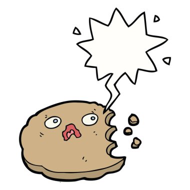 karikatür çerez ve konuşma balonu