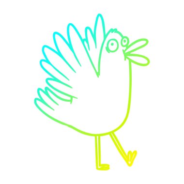 soğuk degrade çizgi çizim karikatür kuş cıyarak