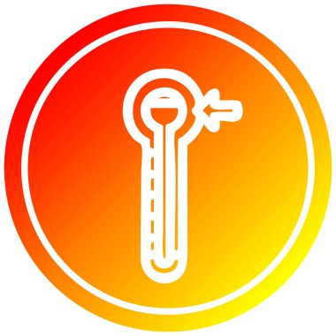 sıcak degrade spektrumda yüksek sıcaklık dairesel