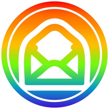 gökkuşağı spektrumunda zarf harf dairesel