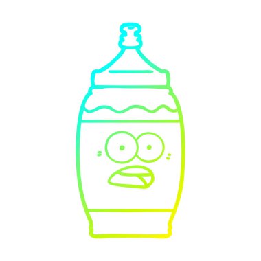 soğuk degrade çizgi çizim karikatür spor içecek