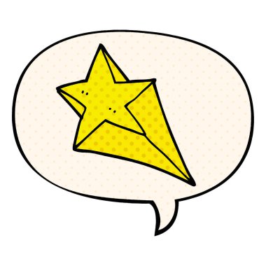 çizgi roman tarzında karikatür çekim yıldız ve konuşma balonu