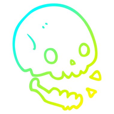 soğuk degrade çizgi çizim karikatür ürkütücü kafatası