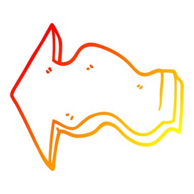 sıcak degrade çizgi çizim karikatür işaret ok