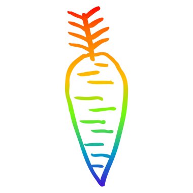 gökkuşağı gradyan çizgi çizim karikatür kök sebze