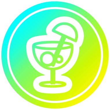 soğuk degrade spektrumda şemsiye dairesel kokteyl