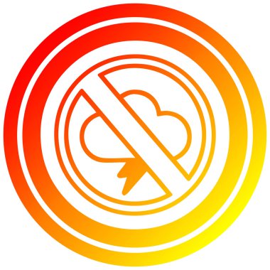 sıcak degrade spektrumda dairesel fırtınalar yok