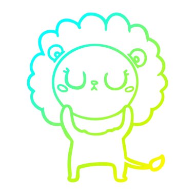 soğuk degrade çizgi çizim karikatür aslan