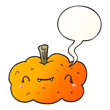 karikatür kabak ve konuşma balcı pürüzsüz degrade tarzında