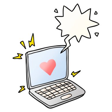 pürüzsüz degrade st internet dating karikatür ve konuşma balonu