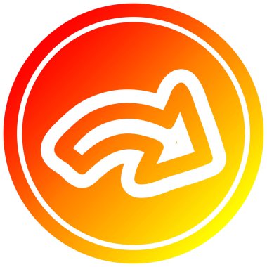 yön ok dairesel sıcak degrade spektrumda