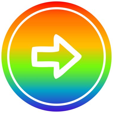 gökkuşağı spektrumunda yön oku dairesel