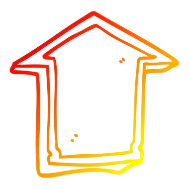 sıcak degrade çizgi çizim karikatür ok yukarı işaret