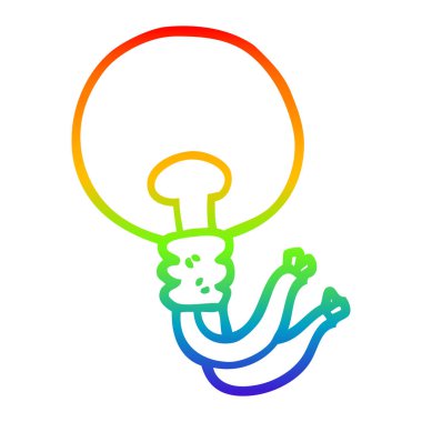 gökkuşağı degrade çizgi çizim karikatür