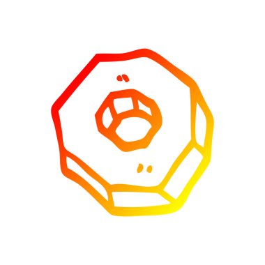 sıcak degrade çizgi çizim karikatür somun