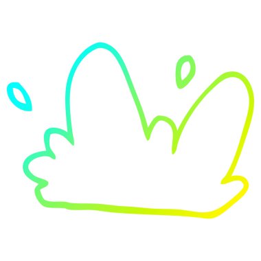 soğuk degrade çizgi çizim karikatür su sıçrama