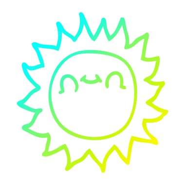 soğuk degrade çizgi çizim karikatür güneş