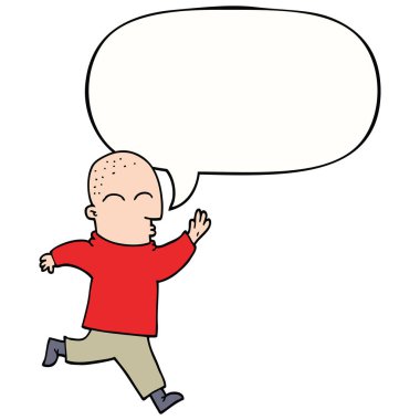 çizgi film adam çalışan ve konuşma balonu