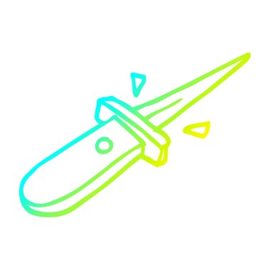 soğuk degrade çizgi çizim karikatür flick bıçak açık yapışma