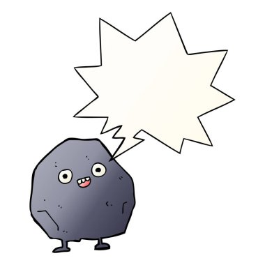 düzgün degrade tarzında karikatür rock ve konuşma balonu