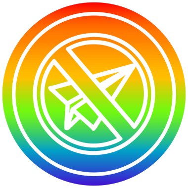 gökkuşağı spektrumunda kağıt düzlem yasağı dairesel