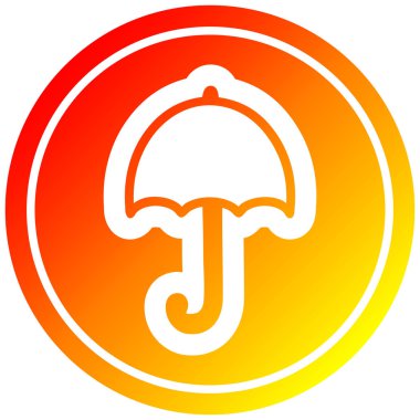 sıcak degrade spektrumda açık şemsiye