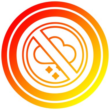 sıcak degrade spektrumda sıcak hava dairesel yok