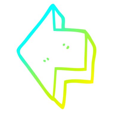 soğuk degrade çizgi çizim karikatür işaret ok