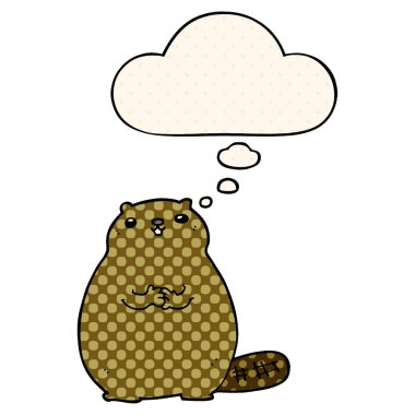 çizgi film kunduz ve çizgi roman tarzında düşünce balonu