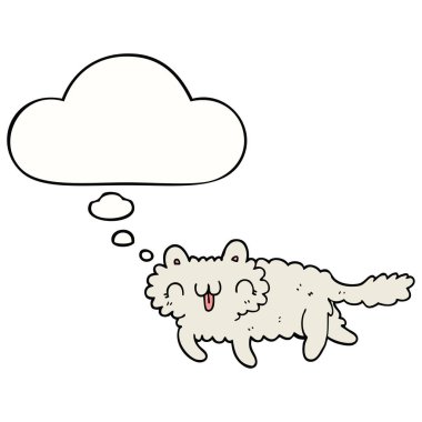 karikatür kedi ve düşünce balonu