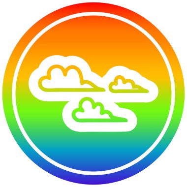 gökkuşağı spektrumlu hava bulutu dairesel