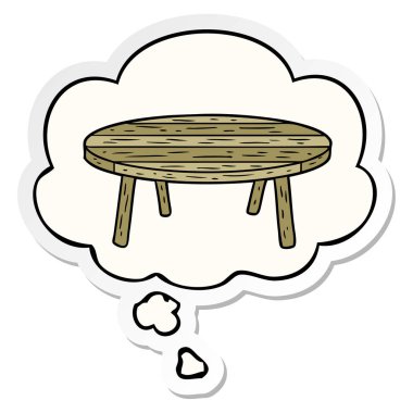 karikatür tablo ve basılı bir etiket olarak düşünce balonu