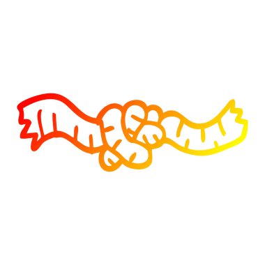 sıcak degrade çizgi çizim karikatür bağlı halat