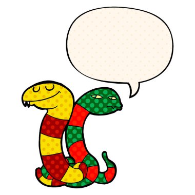 çizgi film yılanları ve çizgi roman tarzında konuşma balonu