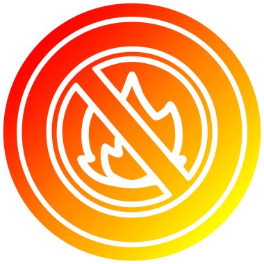 sıcak degrade spektrumda dairesel hiçbir alevler