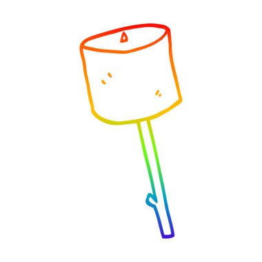 gökkuşağı degrade çizgi çizim karikatür marshmallow sopa