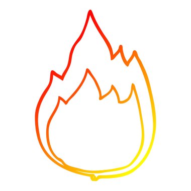 sıcak degrade çizgi çizim karikatür yangın