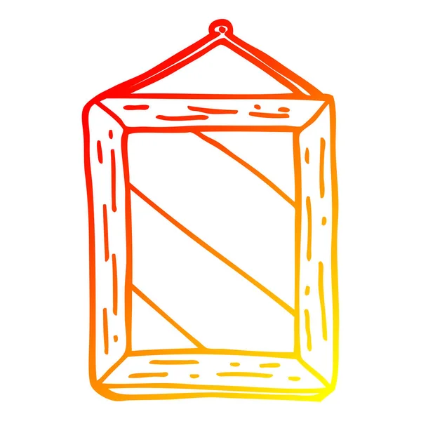Čára teplého přechodu kresba kreslené zrcadlo — Stockový vektor