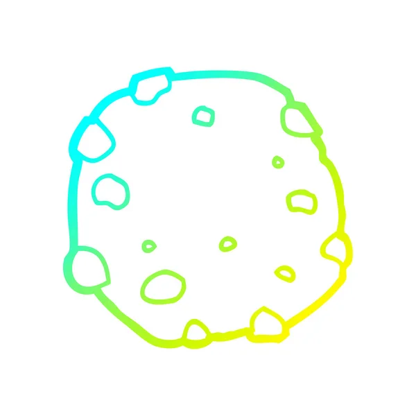Kall gradient linje ritning tecknad cookie — Stock vektor
