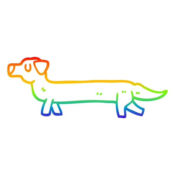 彩虹渐变线绘制卡通达赫肖德 — 图库矢量图片