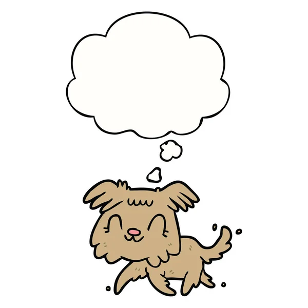 Мультяшная собака и мыльный пузырь — стоковый вектор