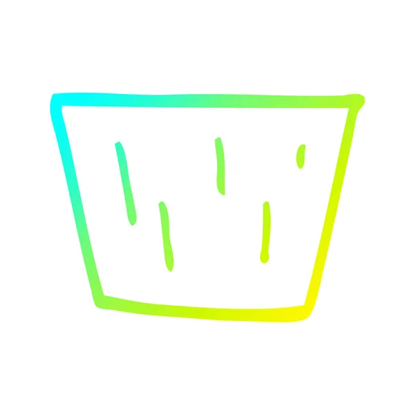 Studená Přechodová čára kresba kreslená Muffin hrnec — Stockový vektor