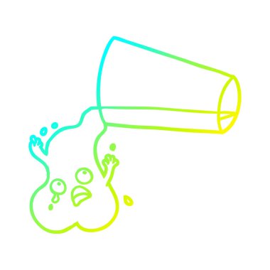 soğuk degrade çizgi çizim su karikatür dökme