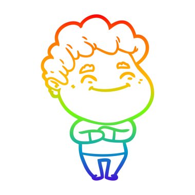 adam degrade karikatür gökkuşağı çizgi çizim