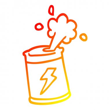 sıcak degrade çizgi çizim karikatür soda olabilir