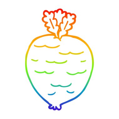 gökkuşağı gradyan çizgi çizim karikatür kök sebze